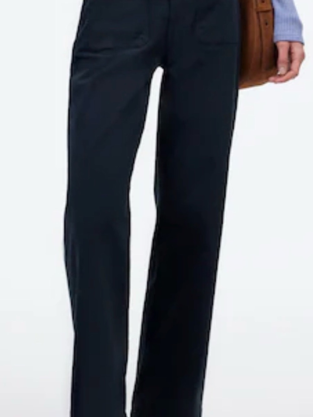 Madewell Emmett Dark Navy Wide-Leg Pants